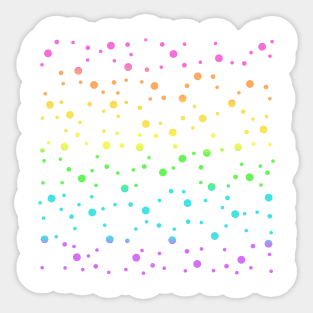 Rainbow Gradient Polka Dots Sticker